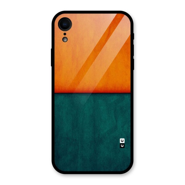 Orange Green Shade Glass Back Case for XR