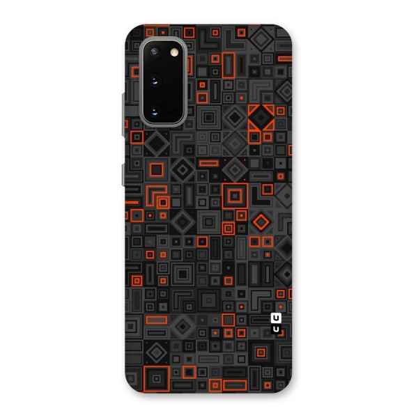 Orange Shapes Abstract Back Case for Galaxy S20