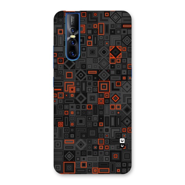 Orange Shapes Abstract Back Case for Vivo V15 Pro