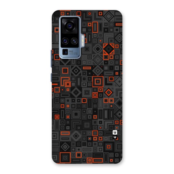 Orange Shapes Abstract Back Case for Vivo X50 Pro