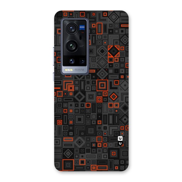 Orange Shapes Abstract Back Case for Vivo X60 Pro Plus