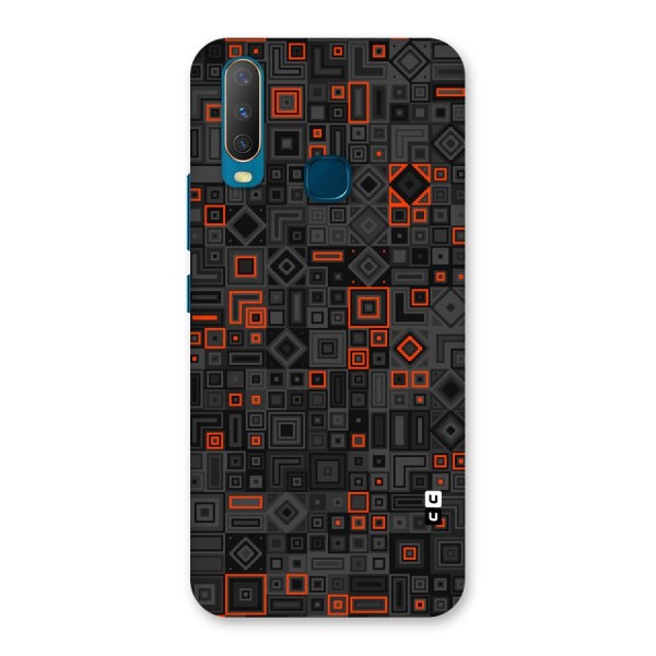Orange Shapes Abstract Back Case for Vivo Y12