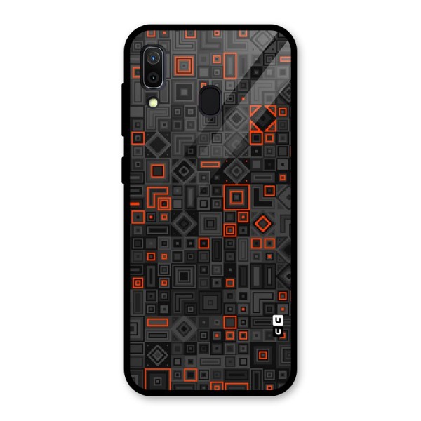 Orange Shapes Abstract Glass Back Case for Galaxy A30