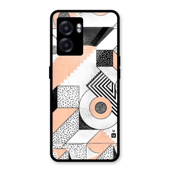 Orange Zig Zag Glass Back Case for Oppo K10 (5G)