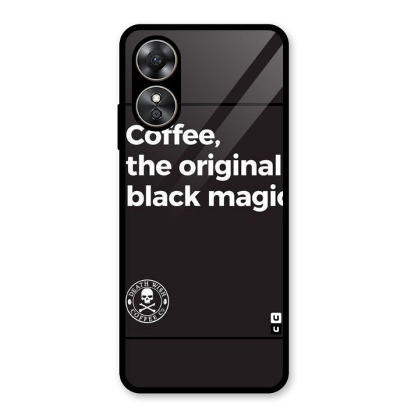 Original Black Magic Glass Back Case for Oppo A17