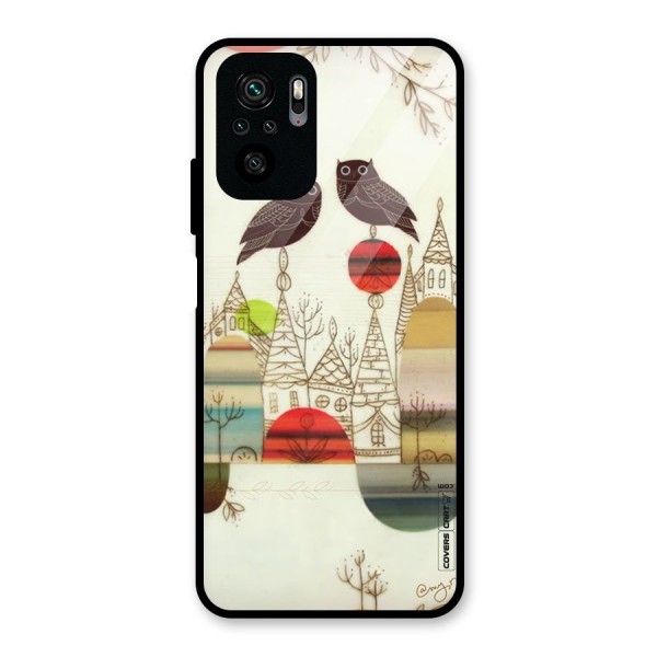 Owl Art Glass Back Case for Redmi Note 11 SE