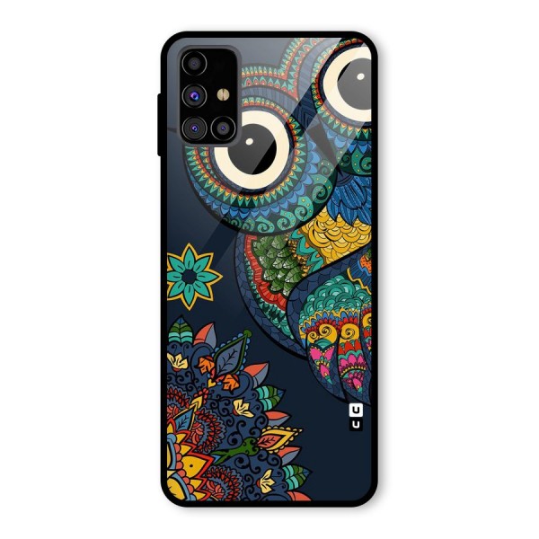 Owl Eyes Glass Back Case for Galaxy M31s