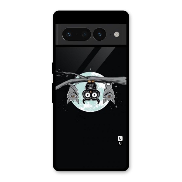 Owl Hanging Glass Back Case for Google Pixel 7 Pro