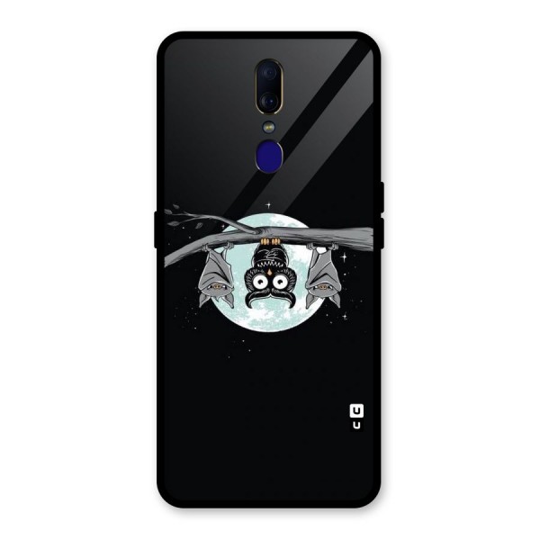 Owl Hanging Glass Back Case for Oppo F11