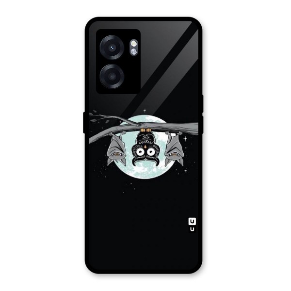 Owl Hanging Glass Back Case for Oppo K10 (5G)