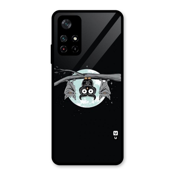 Owl Hanging Glass Back Case for Poco M4 Pro 5G