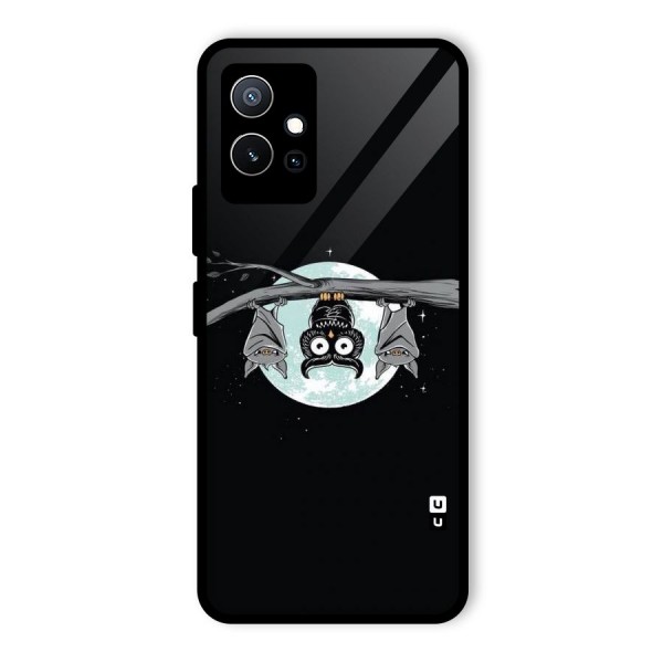 Owl Hanging Glass Back Case for Vivo T1 5G