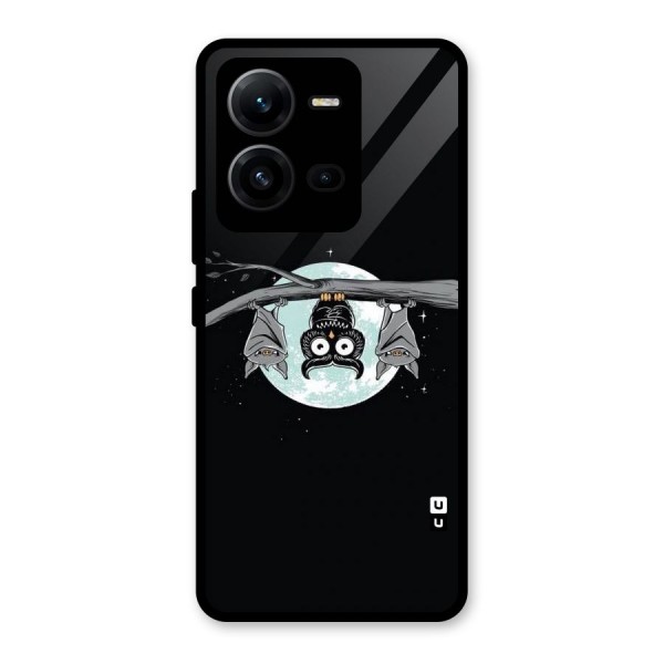 Owl Hanging Glass Back Case for Vivo V25