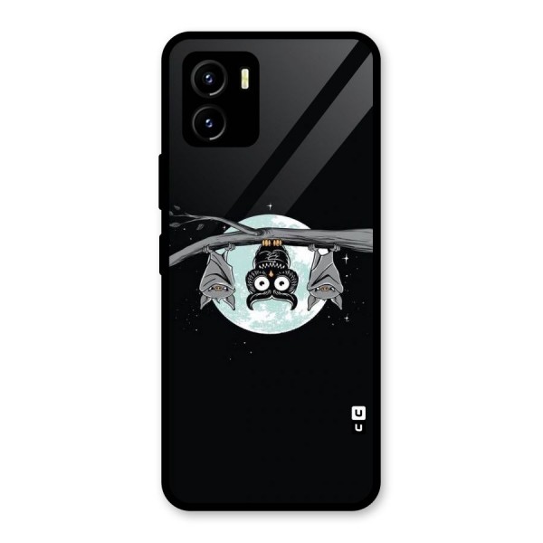 Owl Hanging Glass Back Case for Vivo Y15s