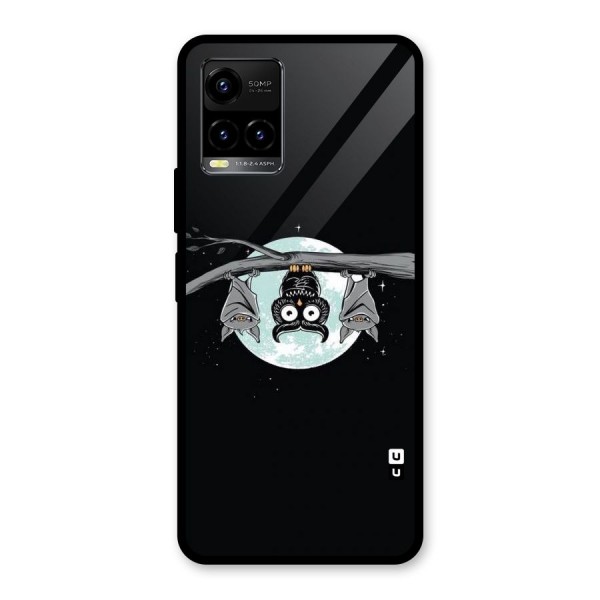 Owl Hanging Glass Back Case for Vivo Y21 2021