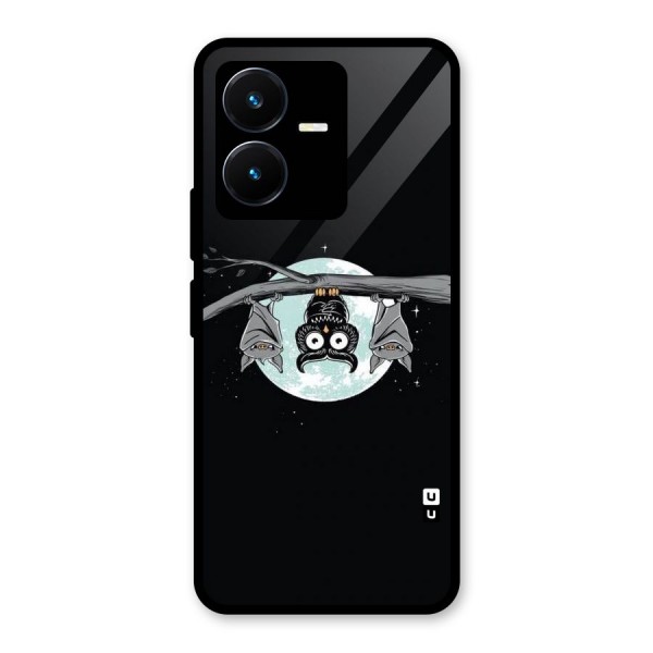 Owl Hanging Glass Back Case for Vivo Y22