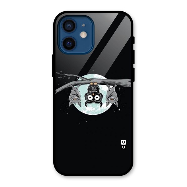 Owl Hanging Glass Back Case for iPhone 12 Mini