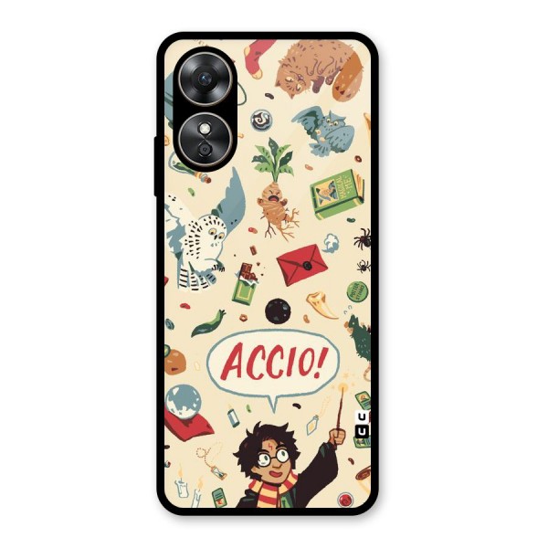 Owl Letter Glass Back Case for Oppo A17