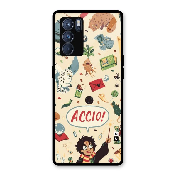 Owl Letter Glass Back Case for Oppo Reno6 Pro 5G