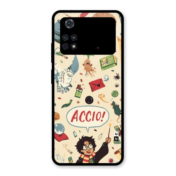 Owl Letter Glass Back Case for Poco M4 Pro 4G