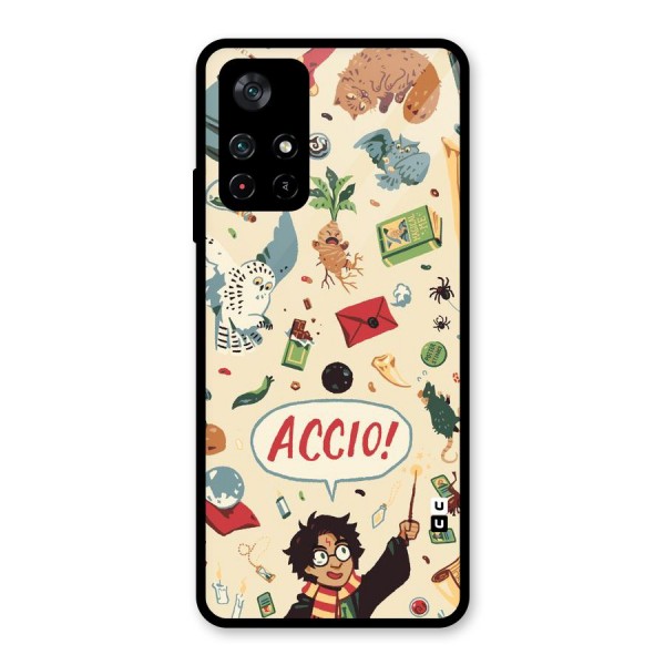 Owl Letter Glass Back Case for Poco M4 Pro 5G