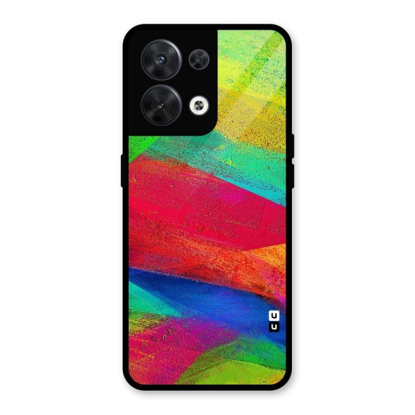 Paint Art Pattern Glass Back Case for Oppo Reno8 5G