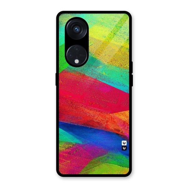 Paint Art Pattern Glass Back Case for Reno8 T 5G