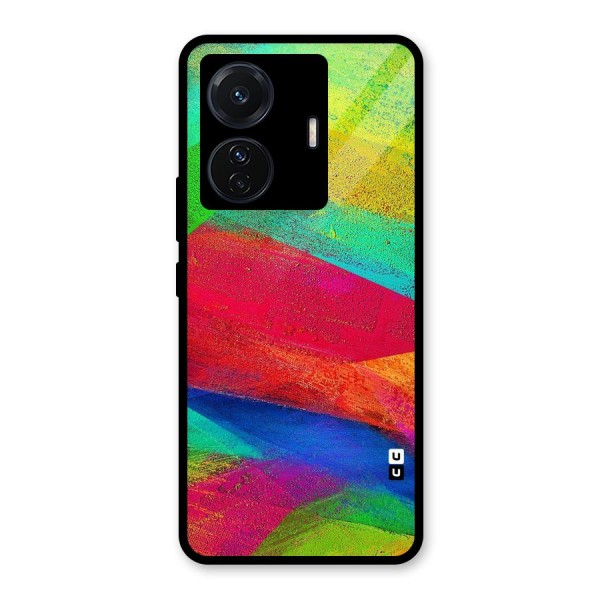 Paint Art Pattern Glass Back Case for Vivo T1 Pro