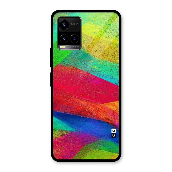 Paint Art Pattern Glass Back Case for Vivo Y21 2021