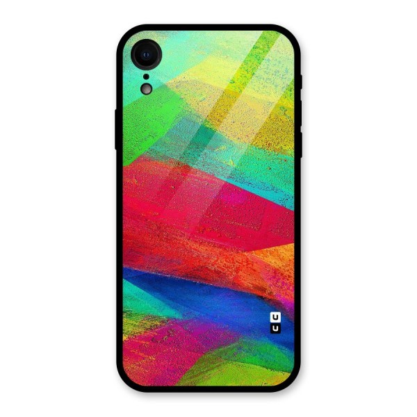 Paint Art Pattern Glass Back Case for XR