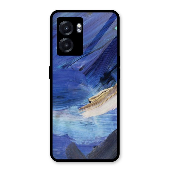 Paint Brush Strokes Glass Back Case for Oppo K10 (5G)