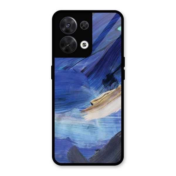 Paint Brush Strokes Glass Back Case for Oppo Reno8 5G