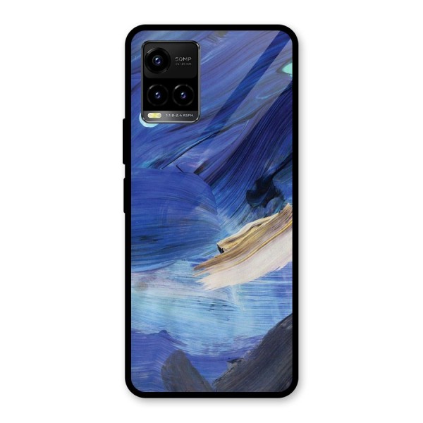 Paint Brush Strokes Glass Back Case for Vivo Y21A