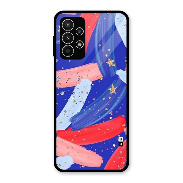 Paint Stars Glass Back Case for Galaxy A23