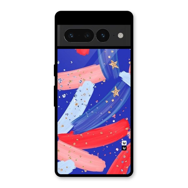 Paint Stars Glass Back Case for Google Pixel 7 Pro