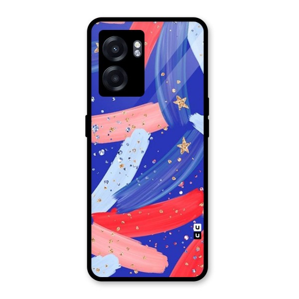 Paint Stars Glass Back Case for Oppo K10 (5G)