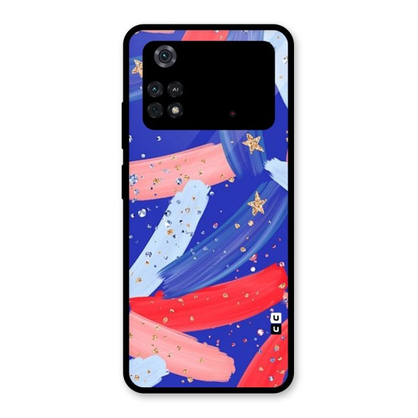 Paint Stars Glass Back Case for Poco M4 Pro 4G