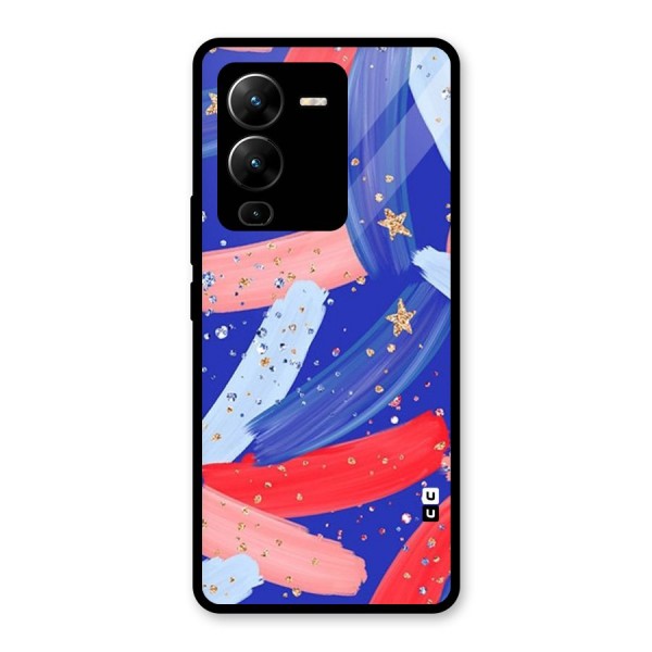 Paint Stars Glass Back Case for Vivo V25 Pro