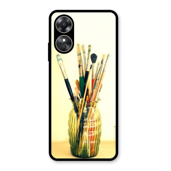 Paint Vass Glass Back Case for Oppo A17