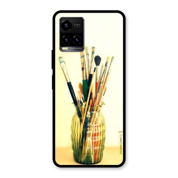 Paint Vass Glass Back Case for Vivo Y21 2021