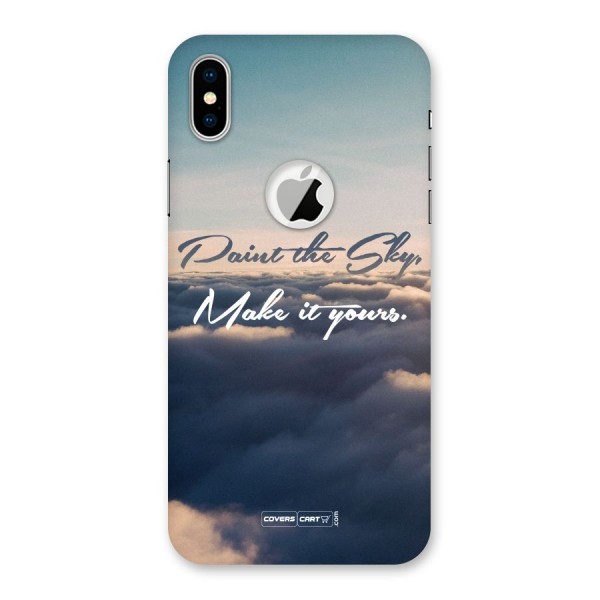 Paint the Sky Back Case for iPhone XS Logo Cut