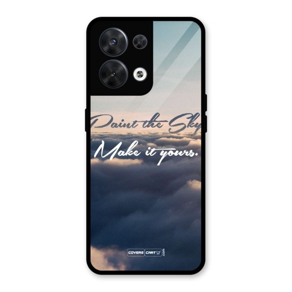 Paint the Sky Glass Back Case for Oppo Reno8 5G