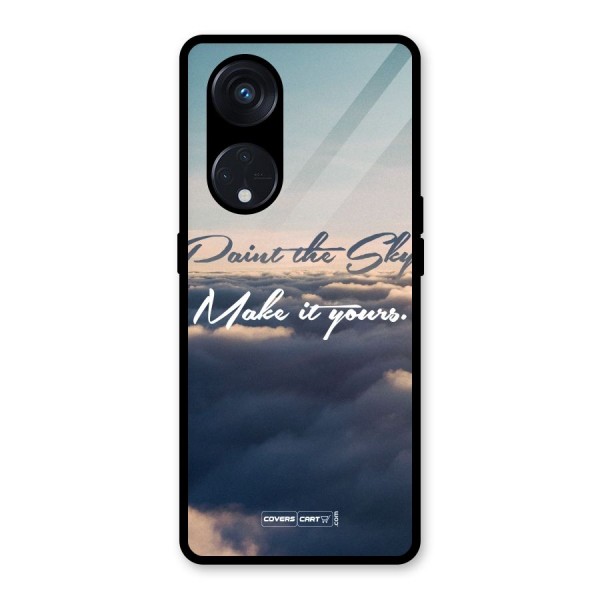 Paint the Sky Glass Back Case for Reno8 T 5G