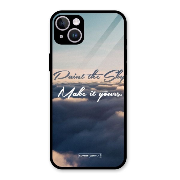 Paint the Sky Glass Back Case for iPhone 14 Plus