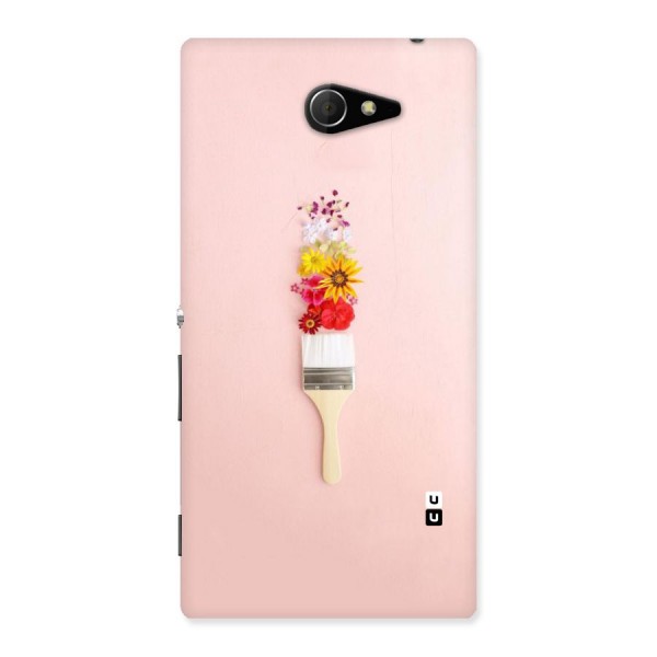 Painted Flowers Back Case for Sony Xperia M2