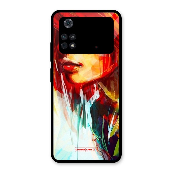 Painted Girl Glass Back Case for Poco M4 Pro 4G