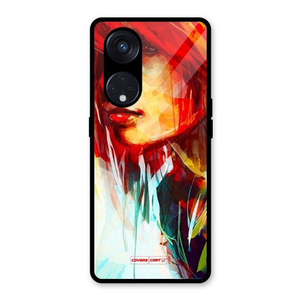 Painted Girl Glass Back Case for Reno8 T 5G