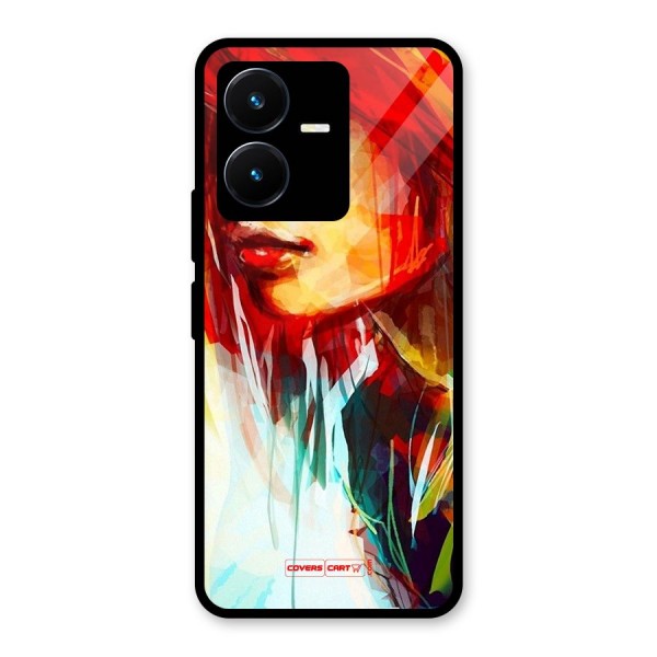 Painted Girl Glass Back Case for Vivo Y22