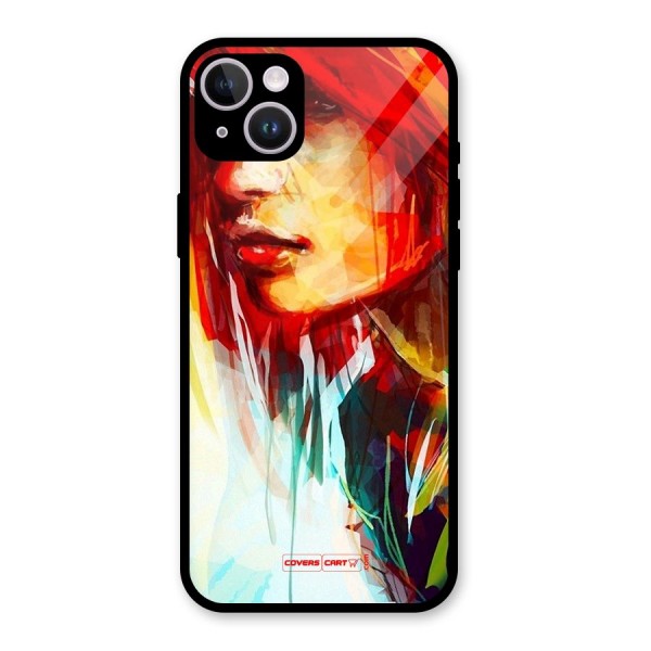 Painted Girl Glass Back Case for iPhone 14 Plus