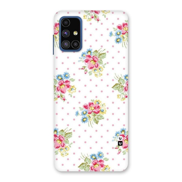 Painted Polka Floral Back Case for Galaxy M51